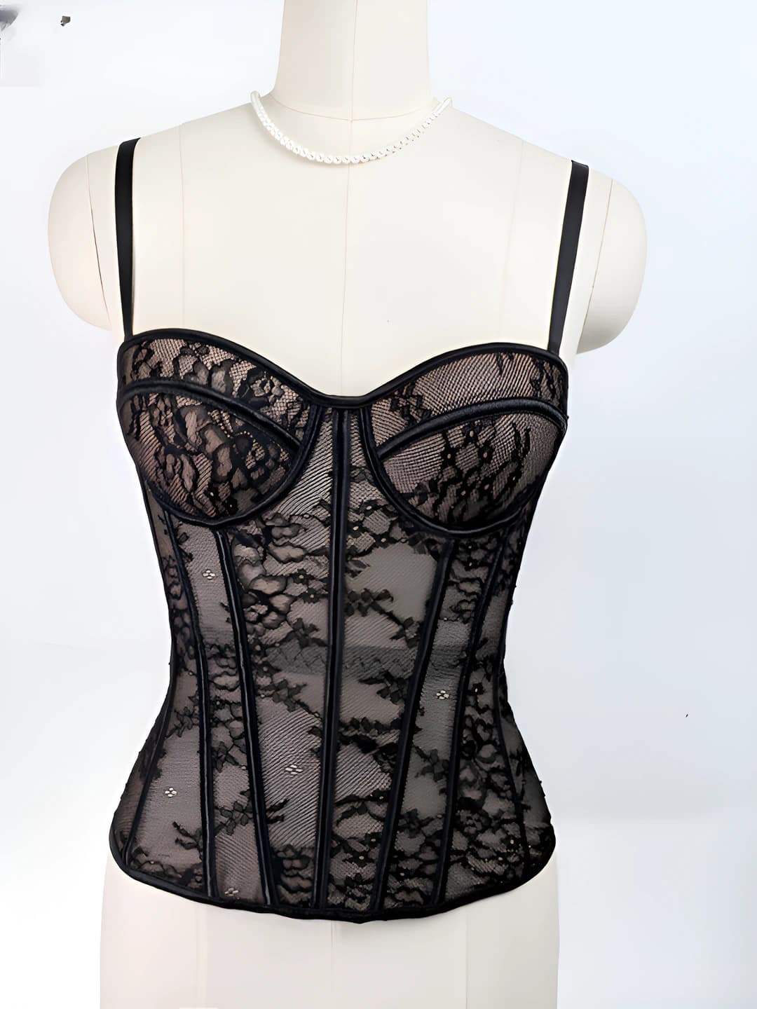 Ayollar uchun dantel qomatni rostlovchi top va byustlar, tanaga yopishgan, bosma naqshli, kalta, to'rt mavsum, elastik, 80-90% poliester, 30% dan yuqori spandex