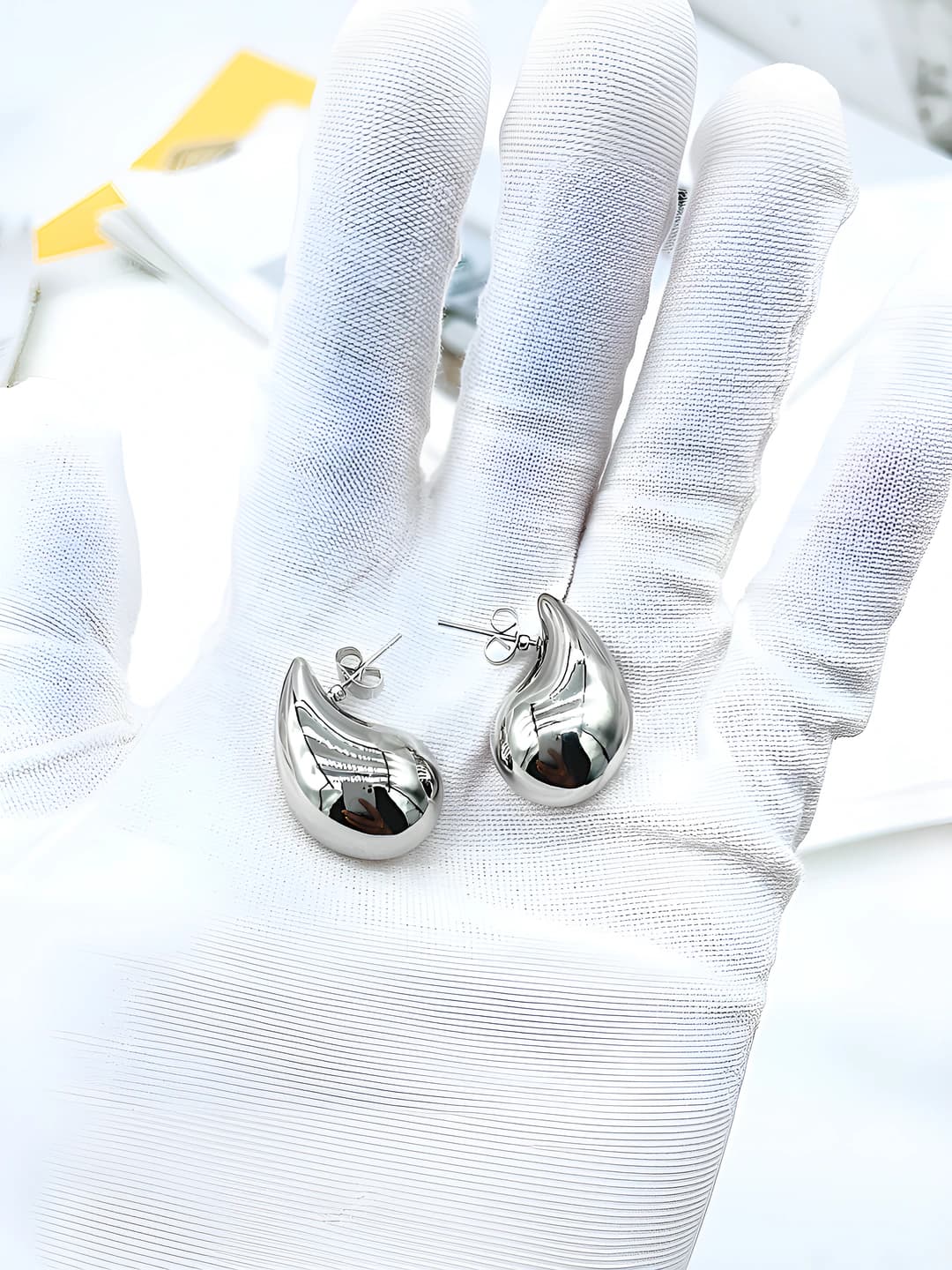 Small silver drop earrings (15*25mm)