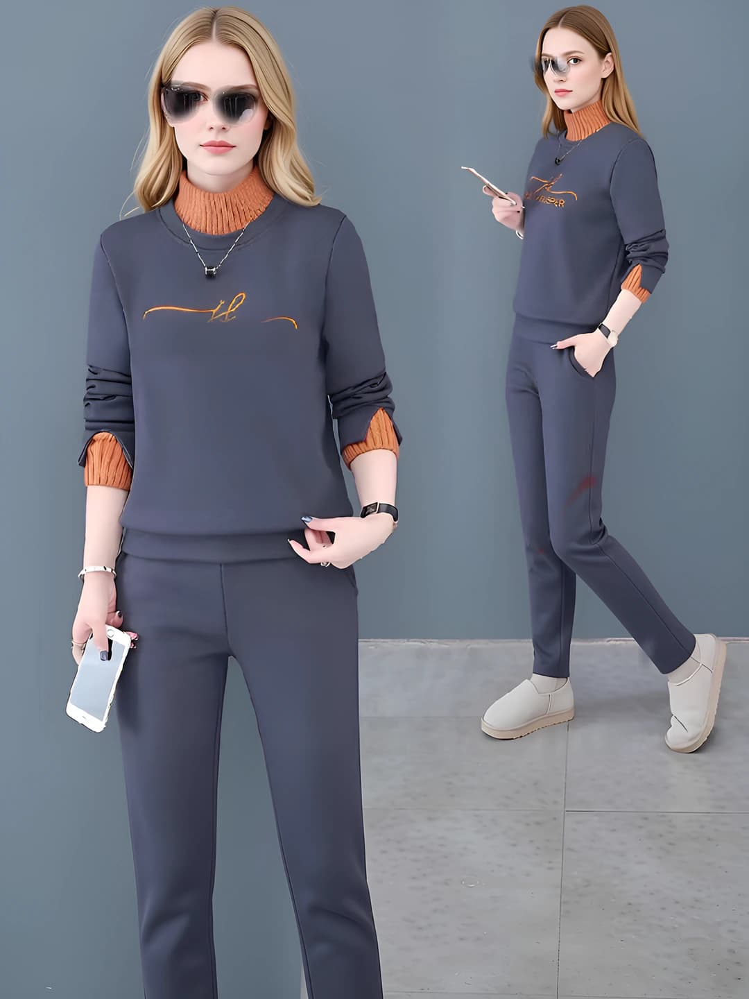 Dark grey fleece