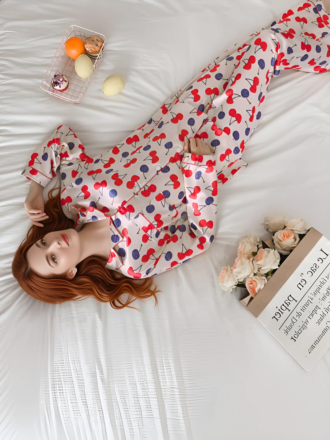 9571# Cherry на бежевой основе