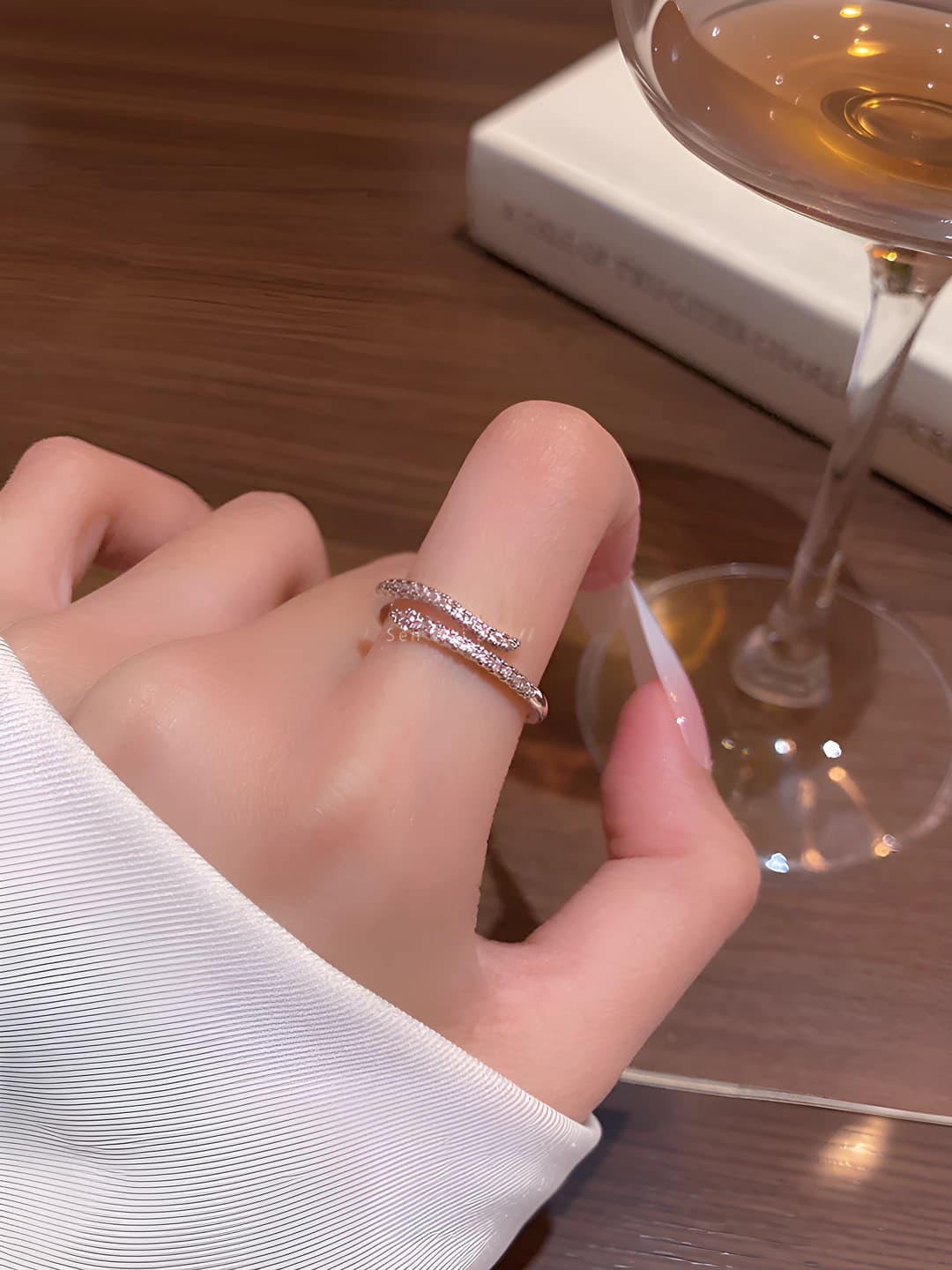 Open ring in Korean style for women
