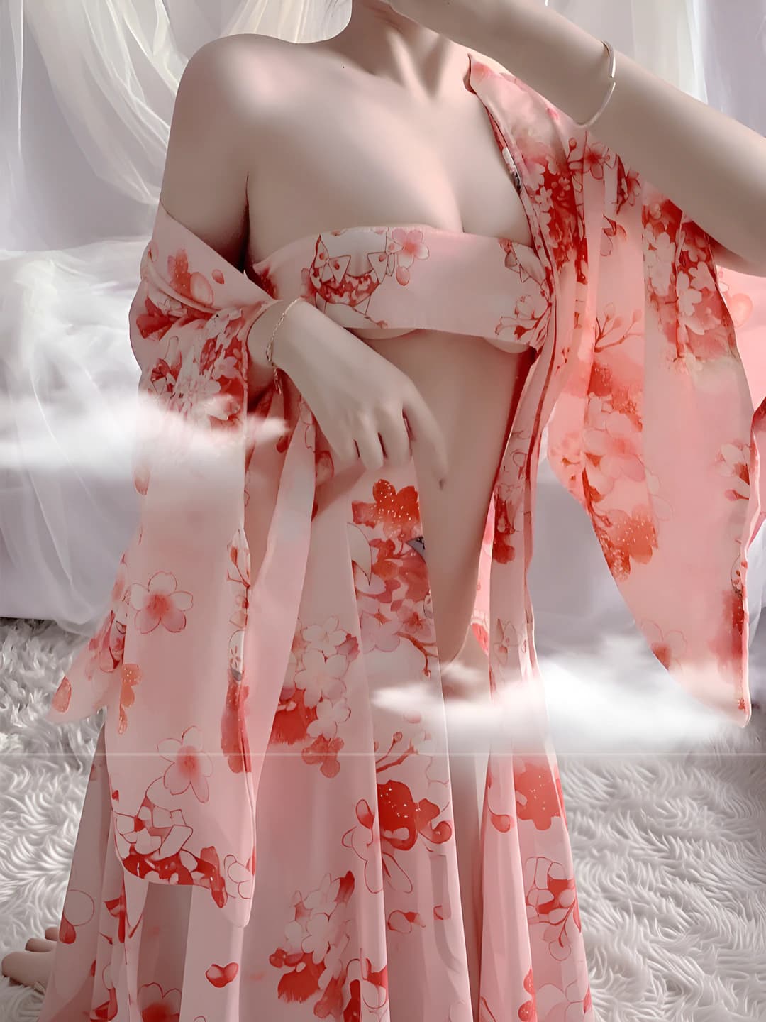 Pink kimono set