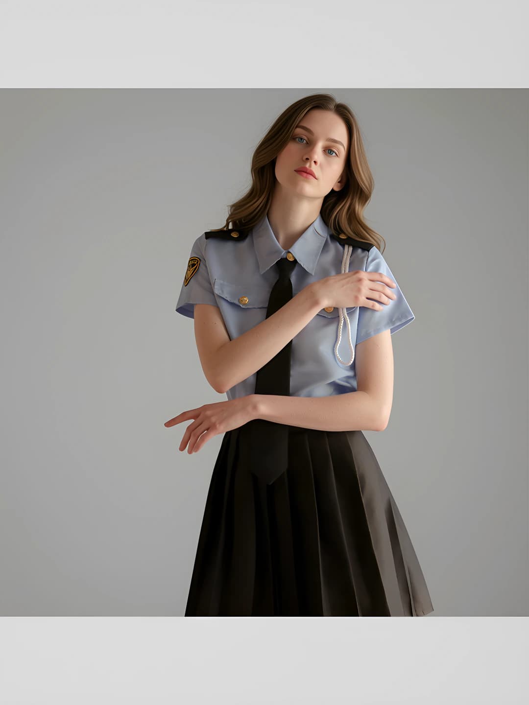 Women's role-play costume set: military instructor uniform, polyester fabric