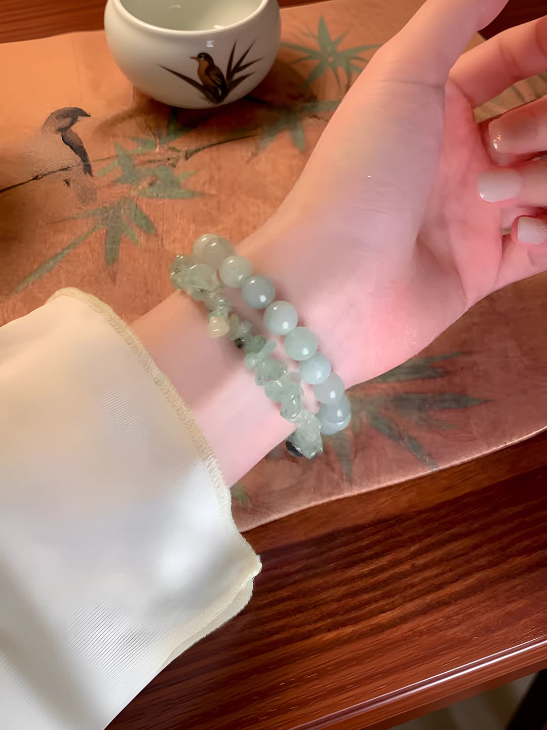 Misty mountain green bracelet 2 pcs