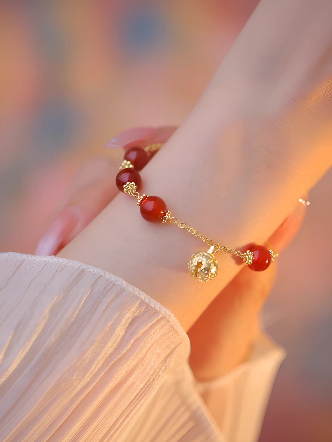 M1521 Red Bell Bracelet