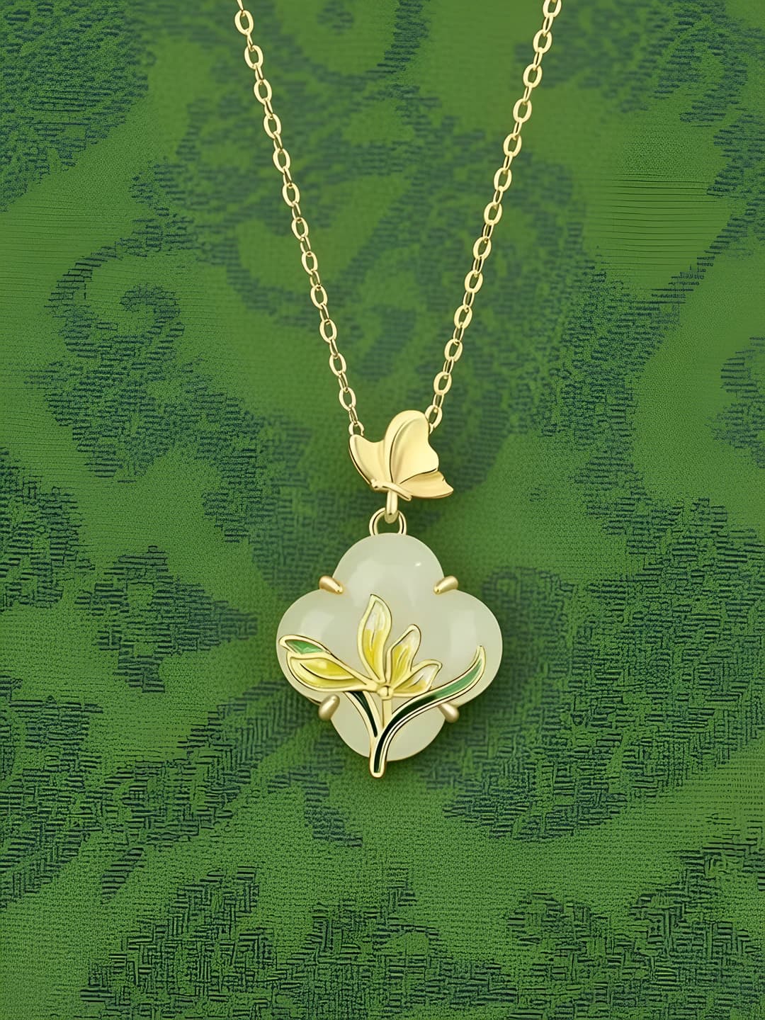 Magnolia flower necklace