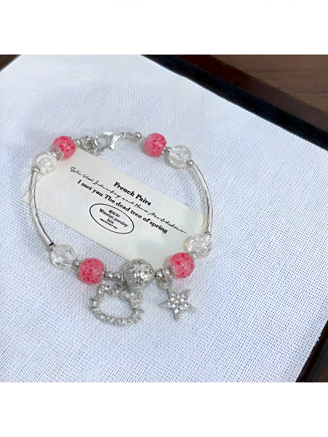 M974 KT Star Strawberry Quartz Bracelet