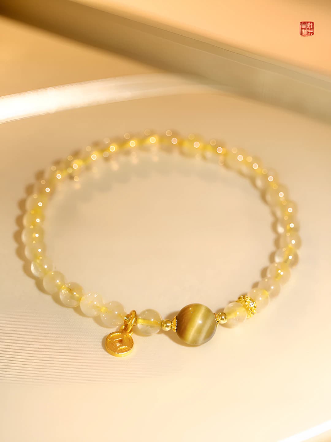 Gold ruxor crystal 4mm