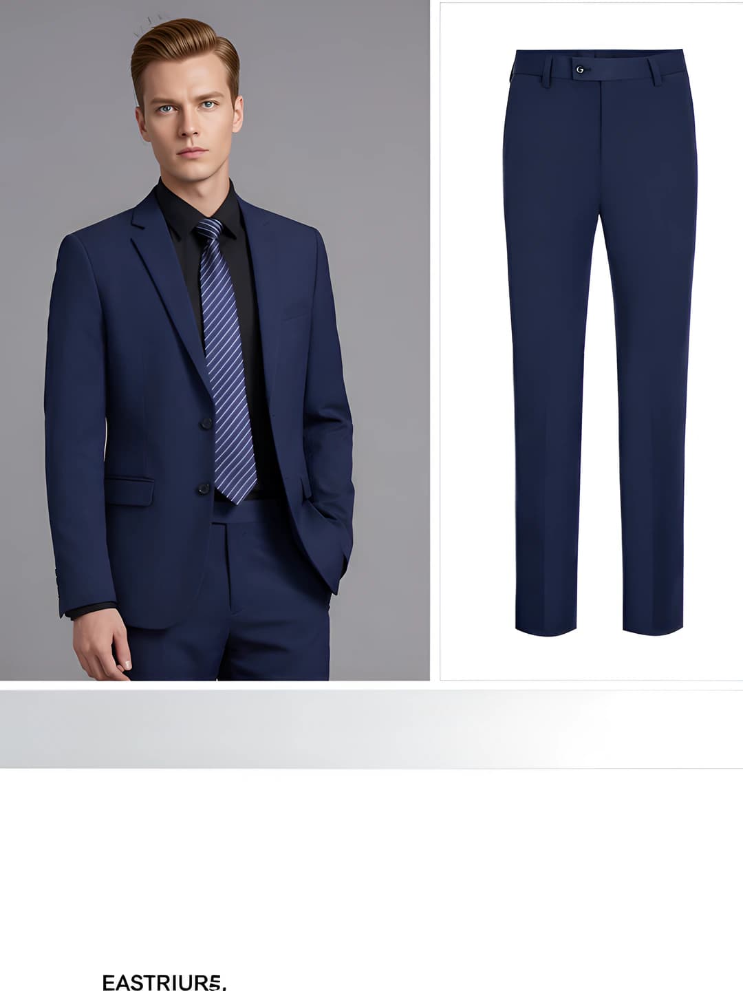 Black - Navy [Suit + Trousers]