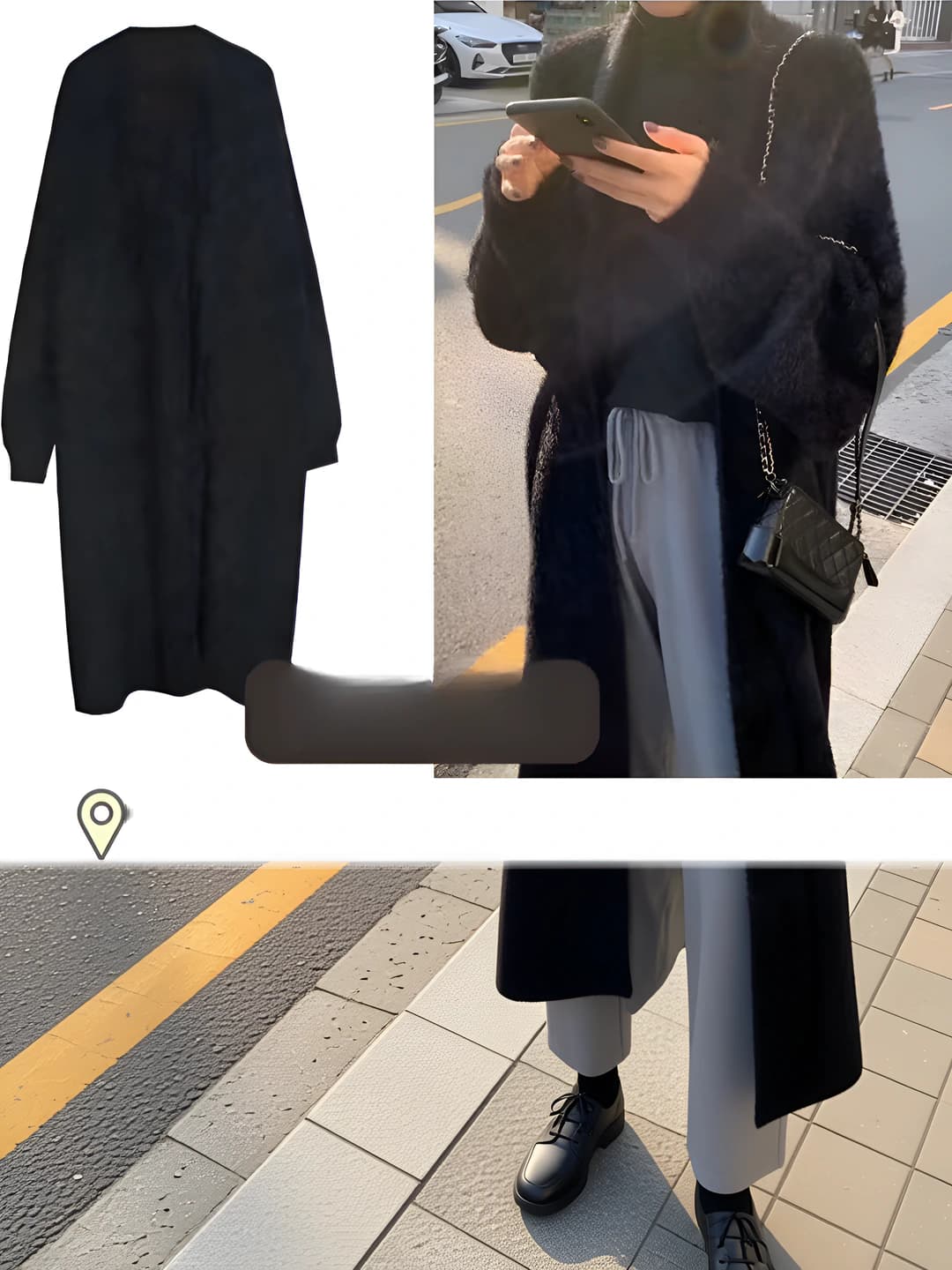 Black 900g mink fur