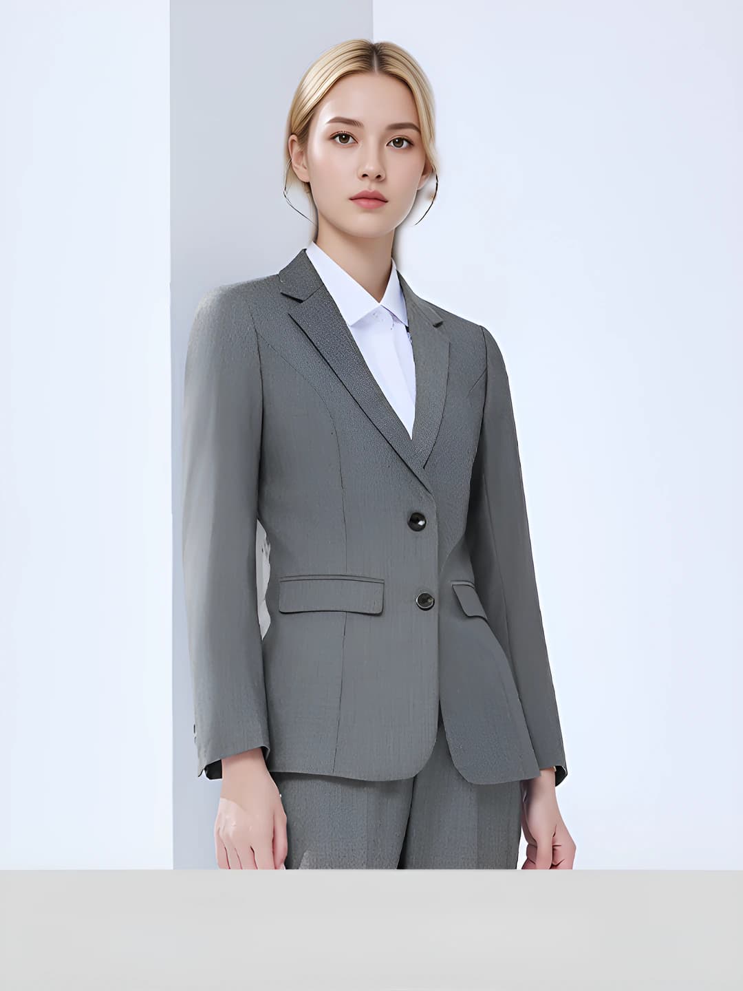 Lavender gray women's suit