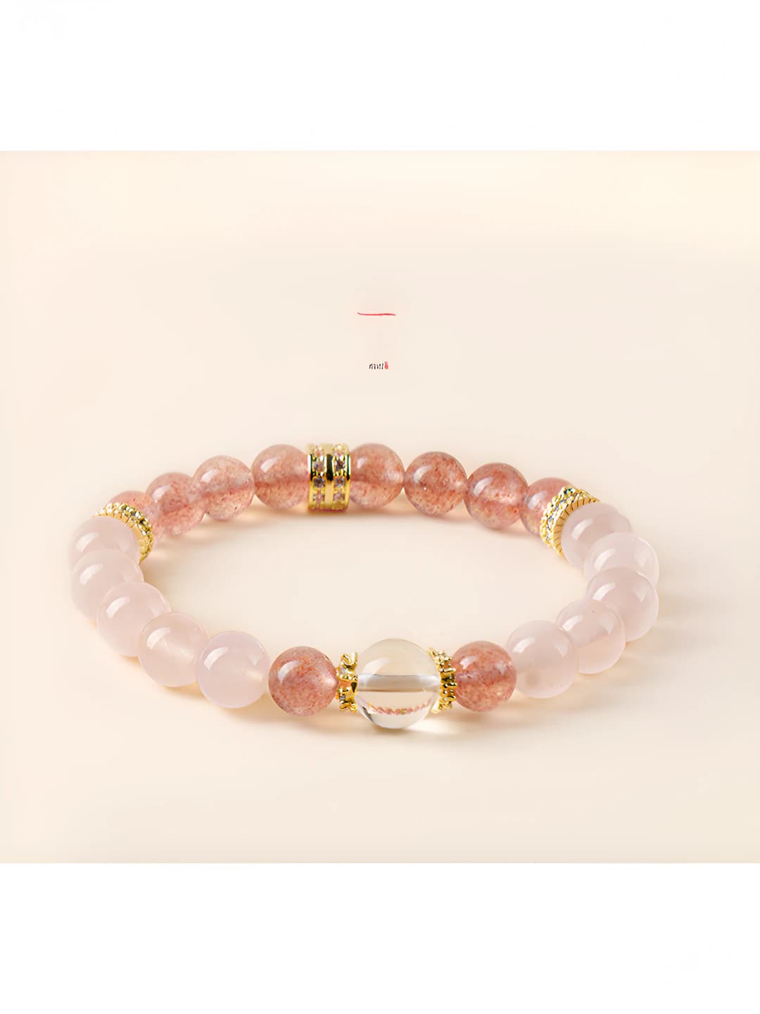 8mm strawberry quartz + pink quartz