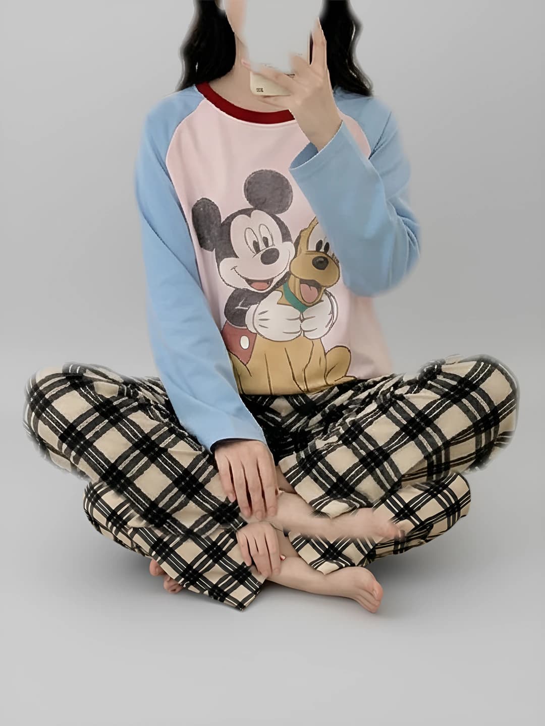 Women's 2026 spring pajama set, crew neck, long sleeve, trousers, casual style, loungewear