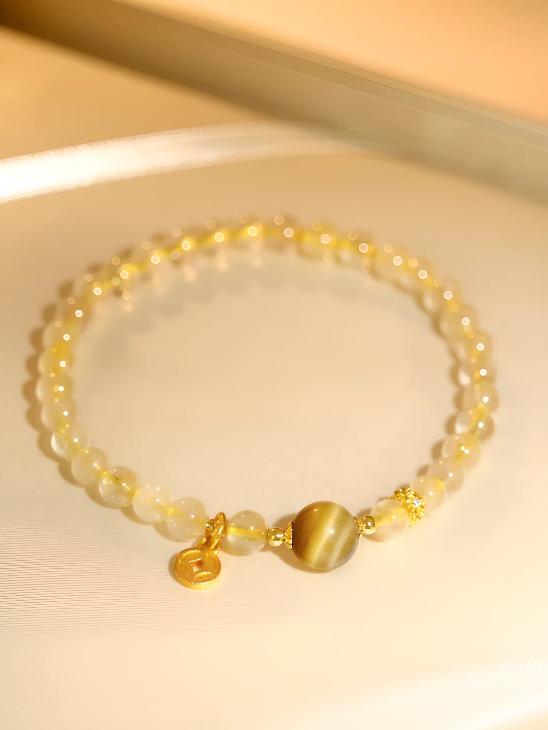 Gold ruxor crystal 6mm