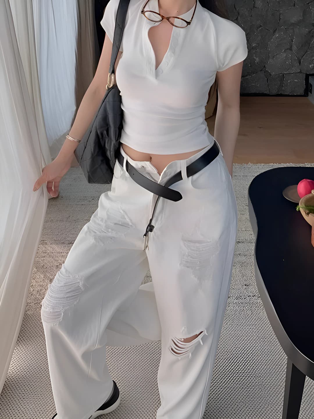 White (with lining)