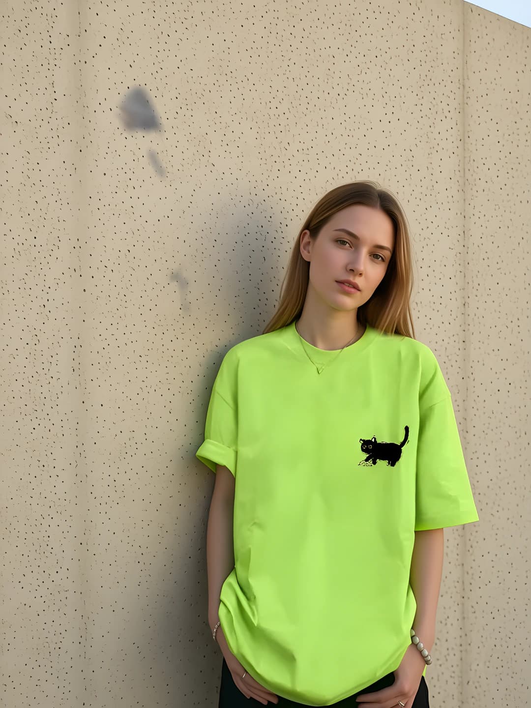 Green, paper cat