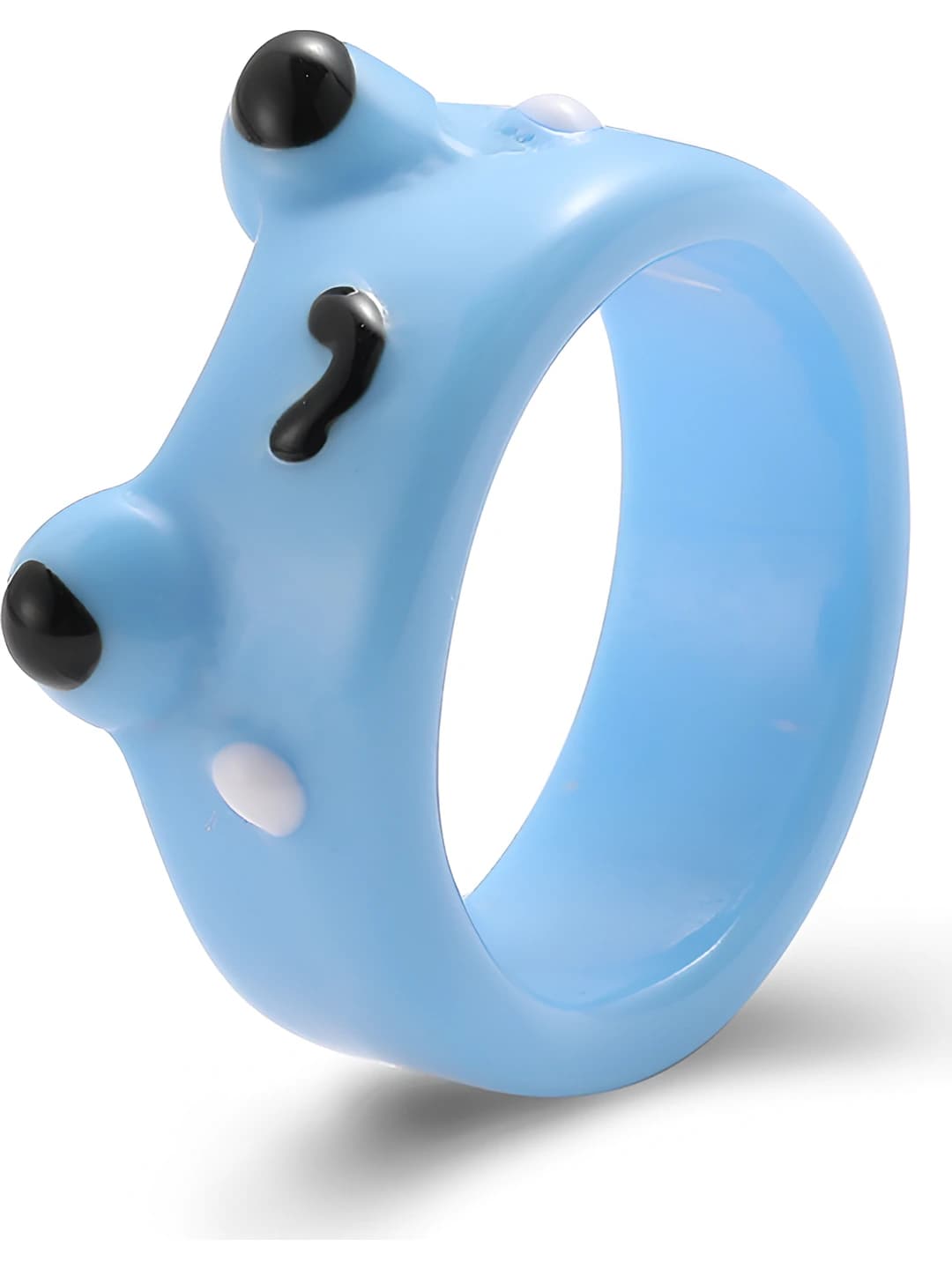 Blue frog ring