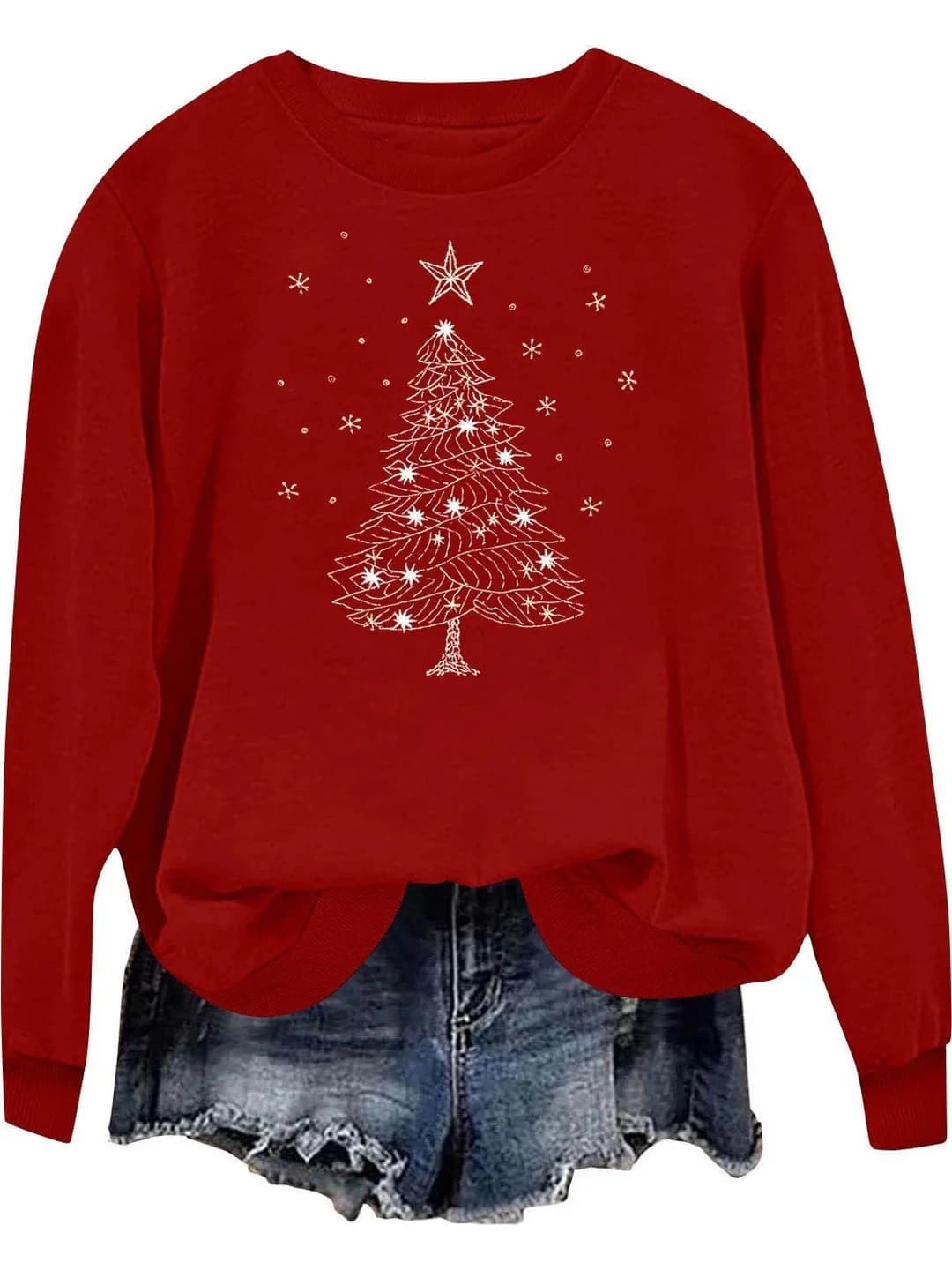 Gold Christmas tree wine red