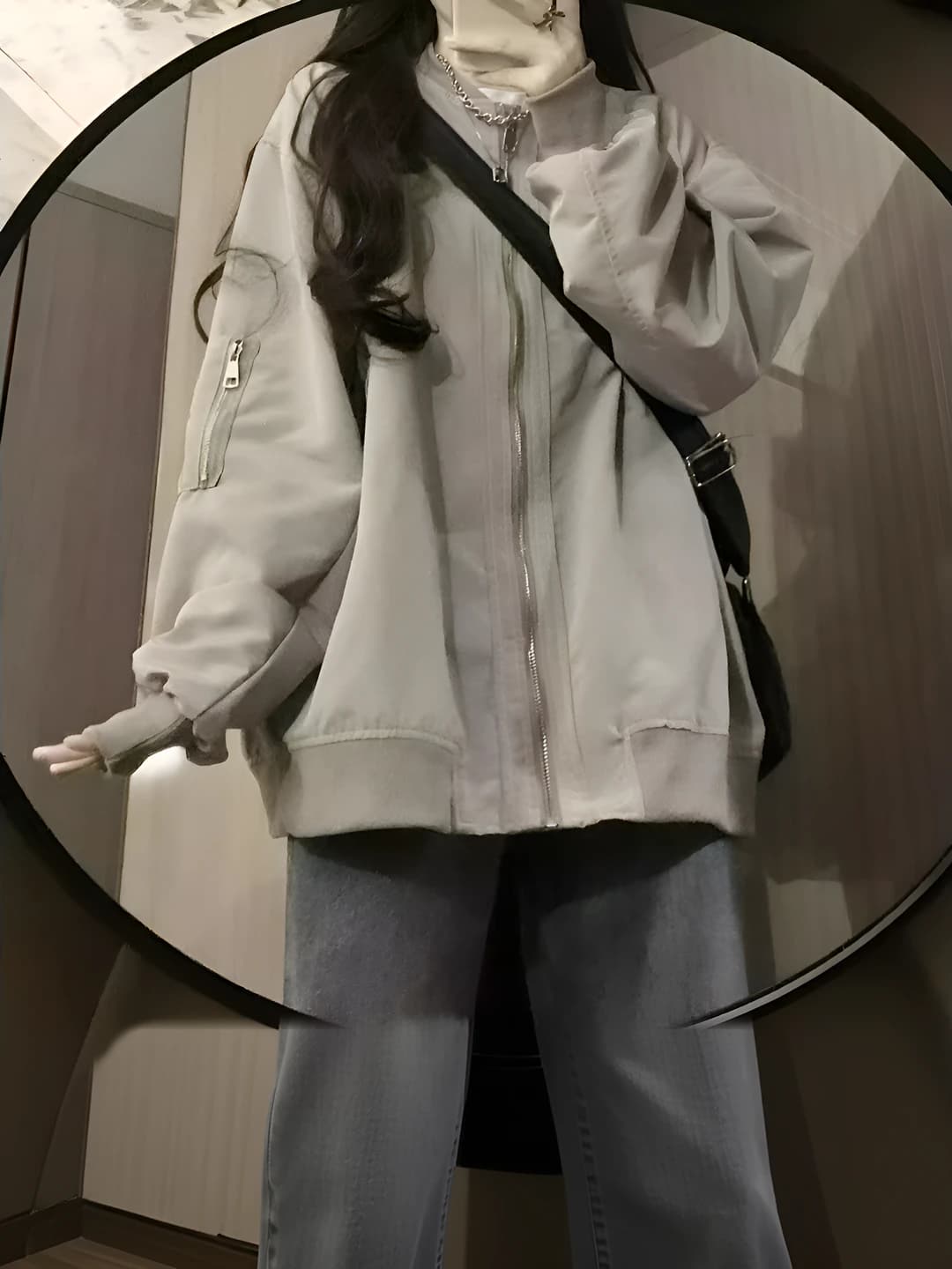 Women's light jackets and windbreakers, spring-autumn 2026, loose fit, solid colour, long sleeve, casual style