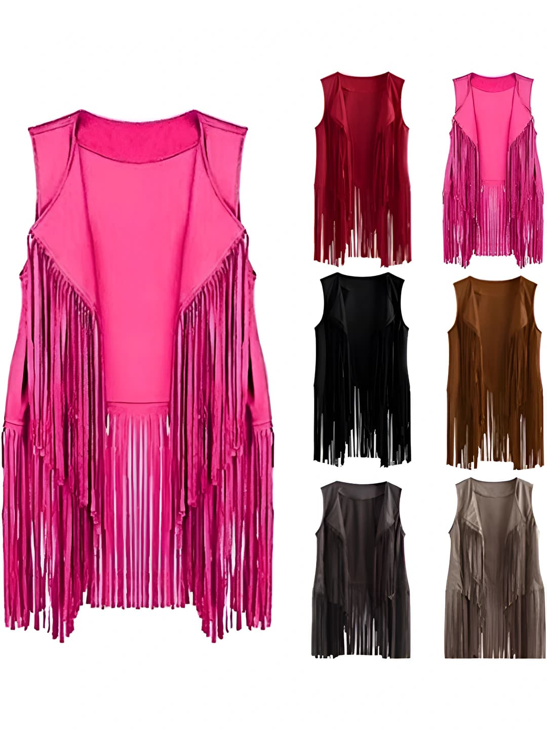 2026 women's spring-summer thin, slimming, slim fit fringed sleeveless vest