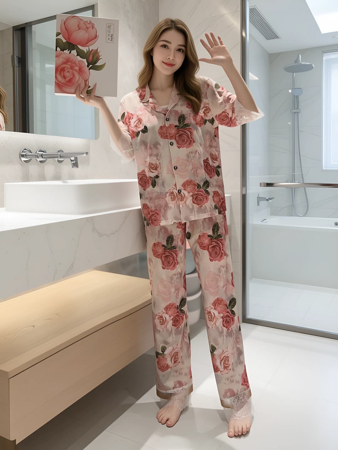 Rose red 4-piece set (boxed)