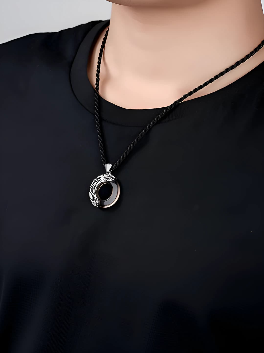 Grey-black diamond + 50 cm cord