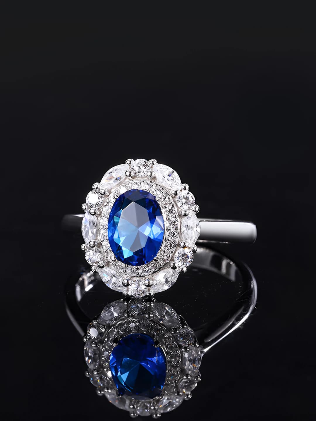 Blue topaz 113# ring