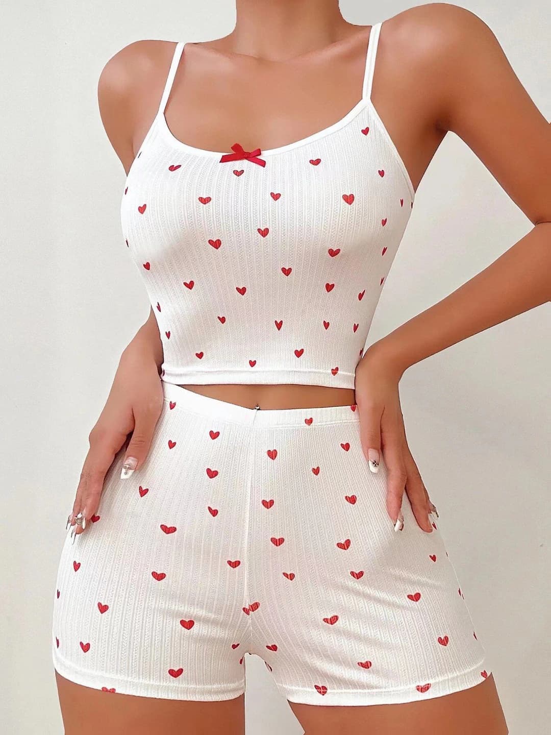 White base, red heart