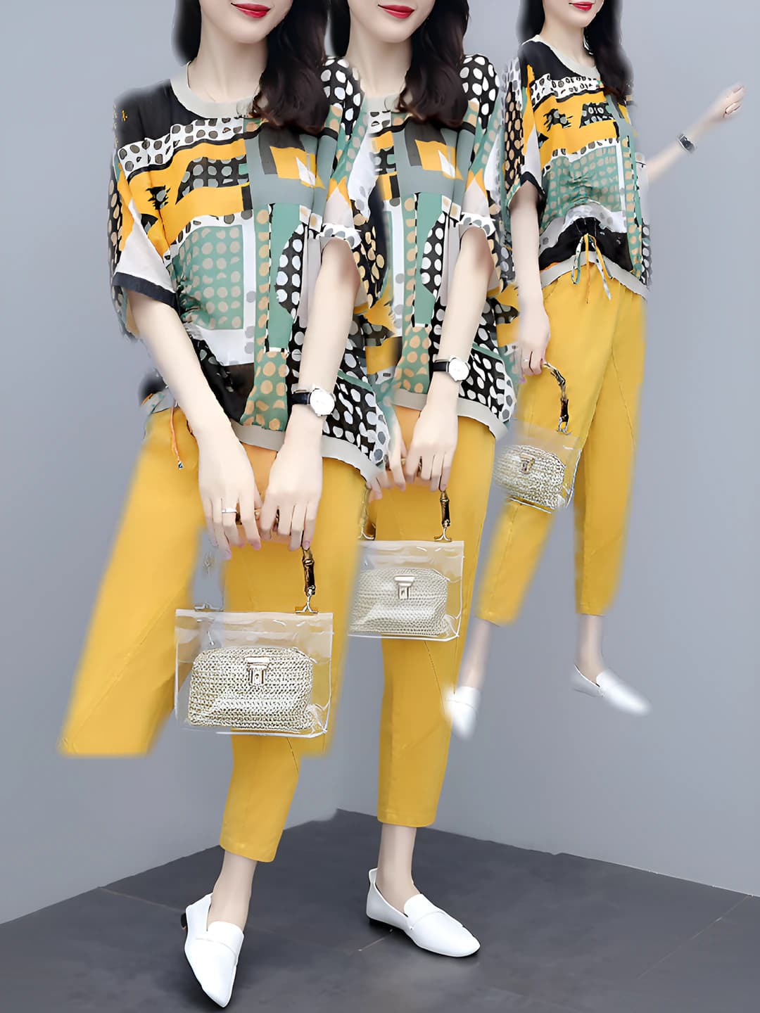 Yellow top, yellow pants