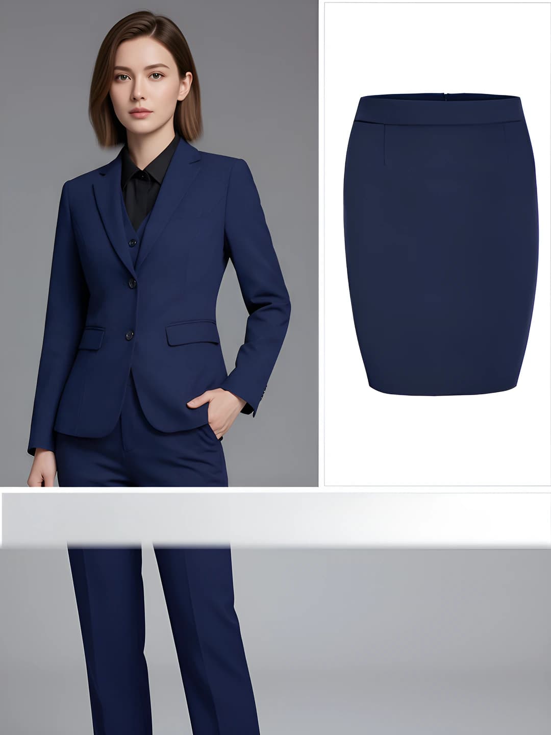 Women - Navy [Suit + Skirt]