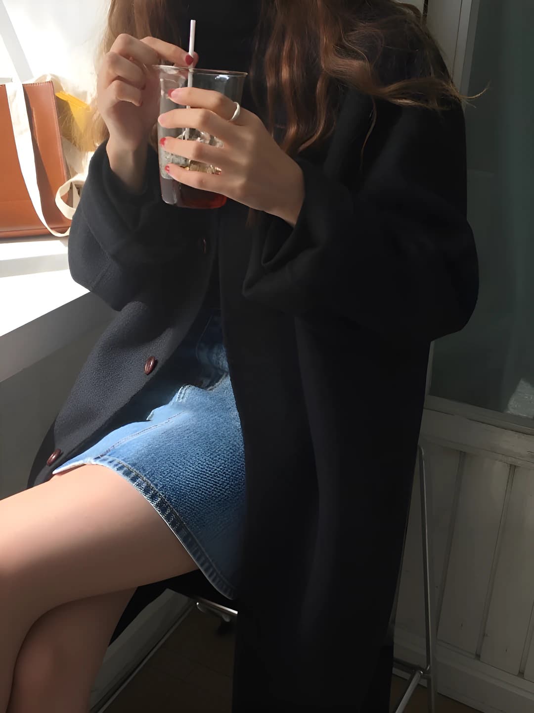 Black, with cotton lining