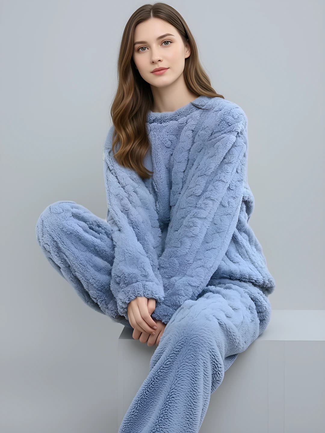 Blue soft flannel