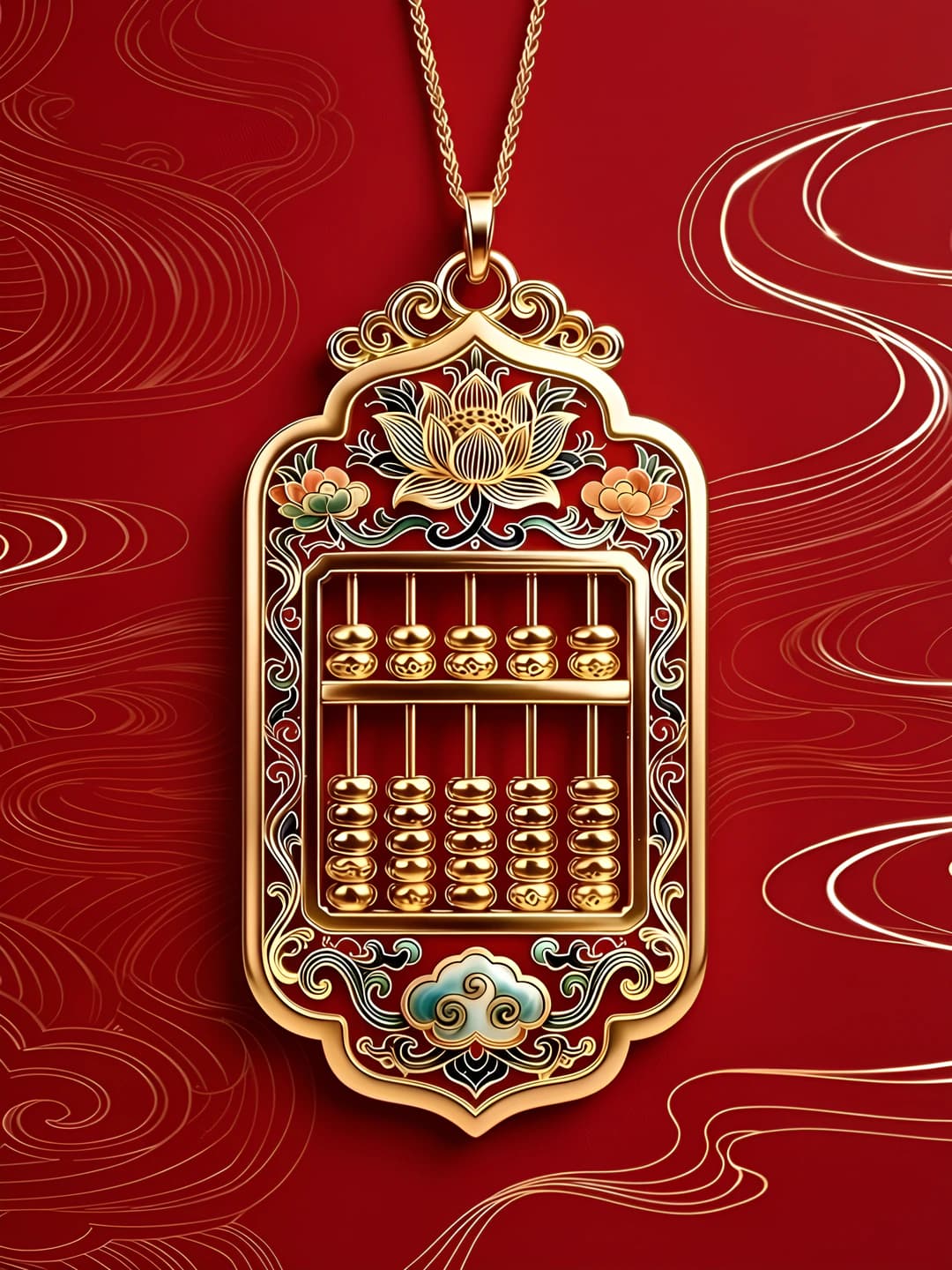 M1627 Abacus necklace