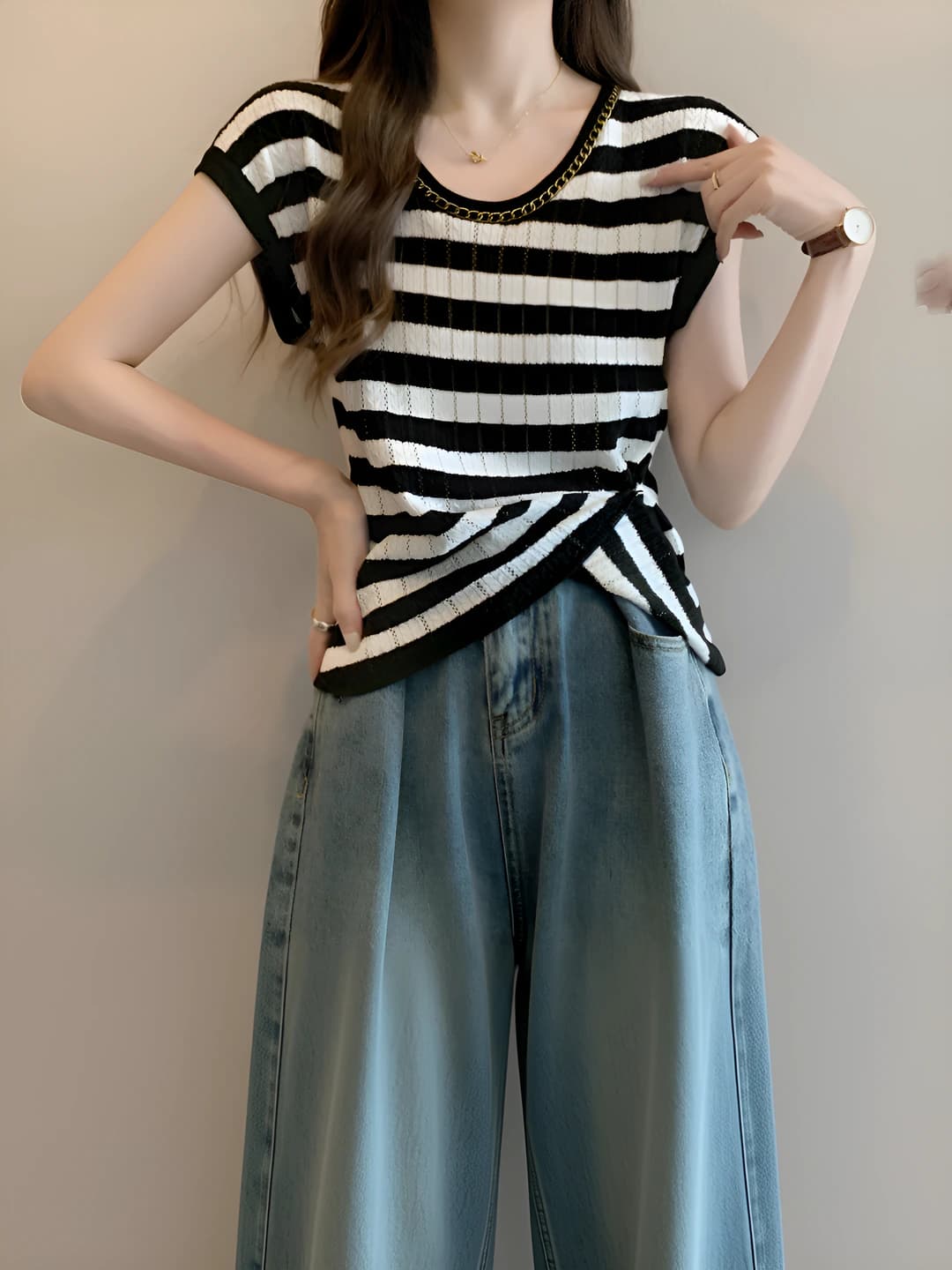 Black & white striped
