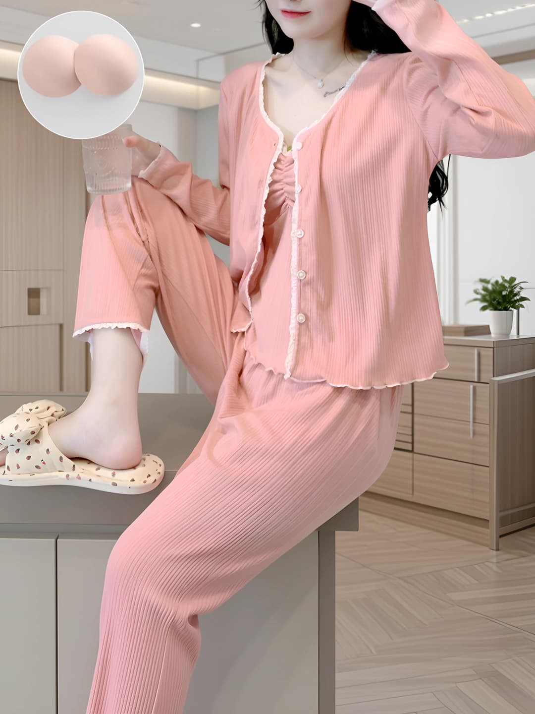 404 Pink three-piece