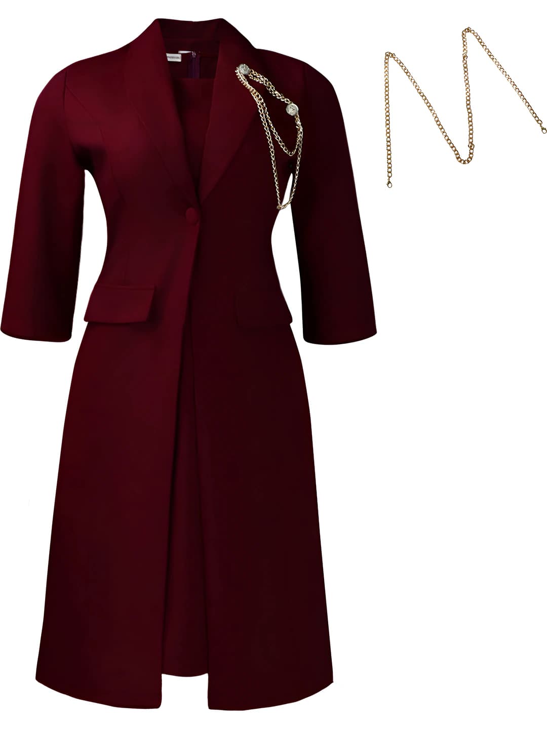 Burgundy + Chain