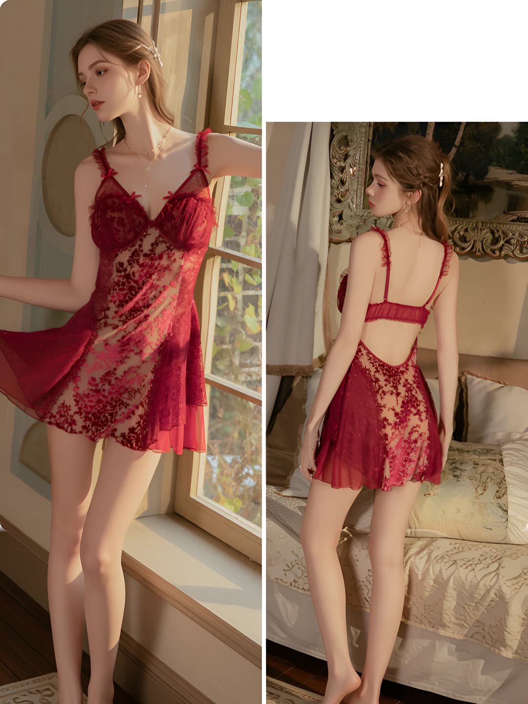 6803 Red (Sleep Dress)