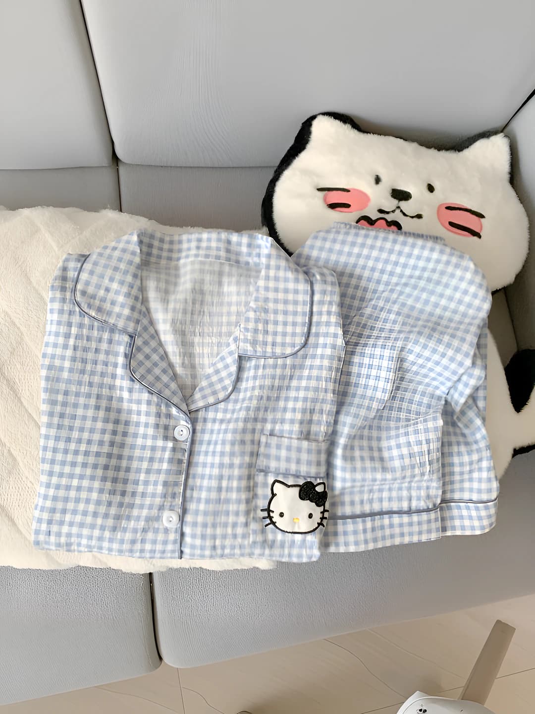 Blue Plaid KT Cat