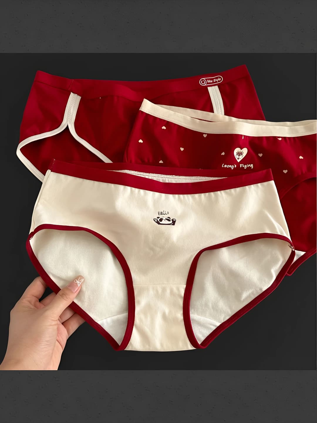 2026 Women's all-cotton briefs, 5A antibacterial, breathable, solid colour, all-season