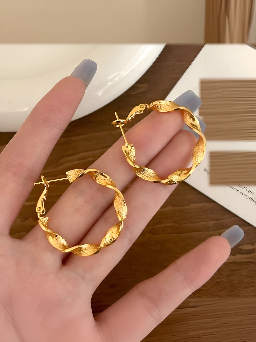 Gold earrings