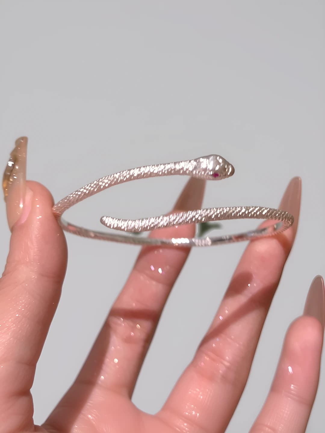 Silver snake bracelet