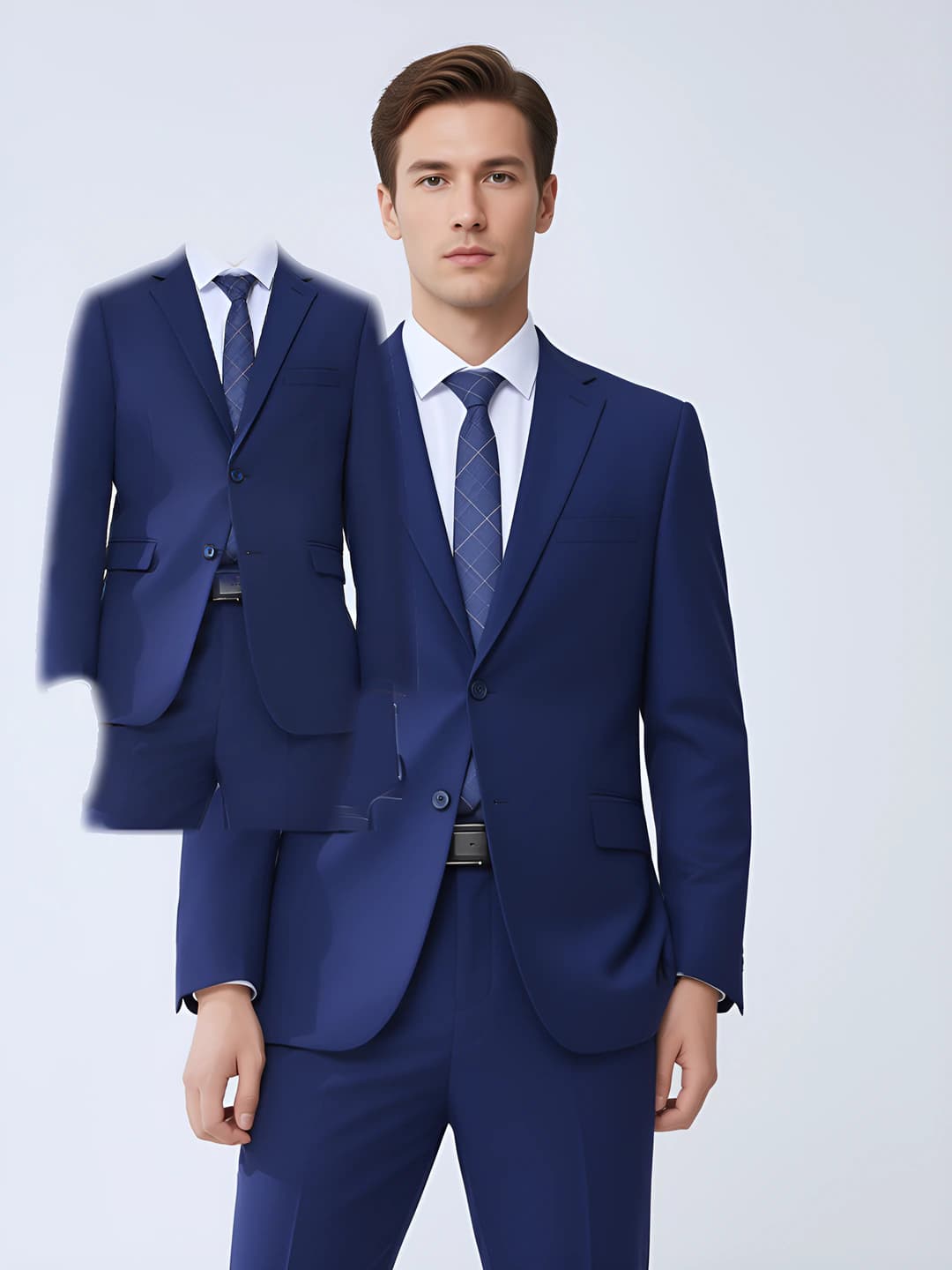 Royal Blue Men's Suit + Trousers + Shirt