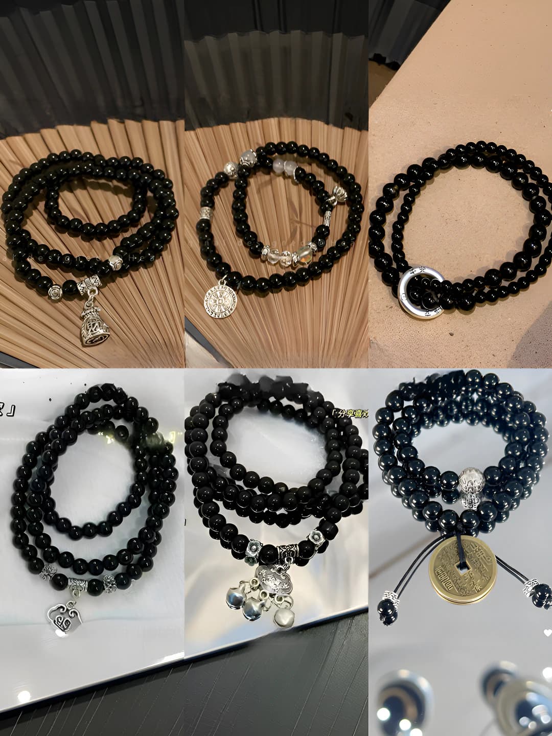 Two-layer beaded bracelet for women, glass and glassware, retro style, xunyun design element, 2026