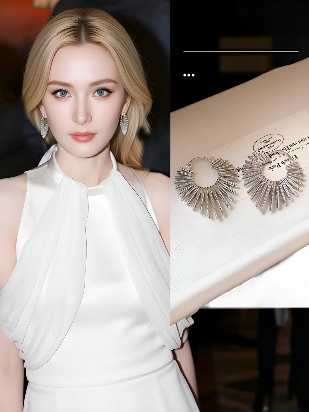 Women's silver line heart-shaped earrings, 2026, Korean style, light luxury, unique and large design element