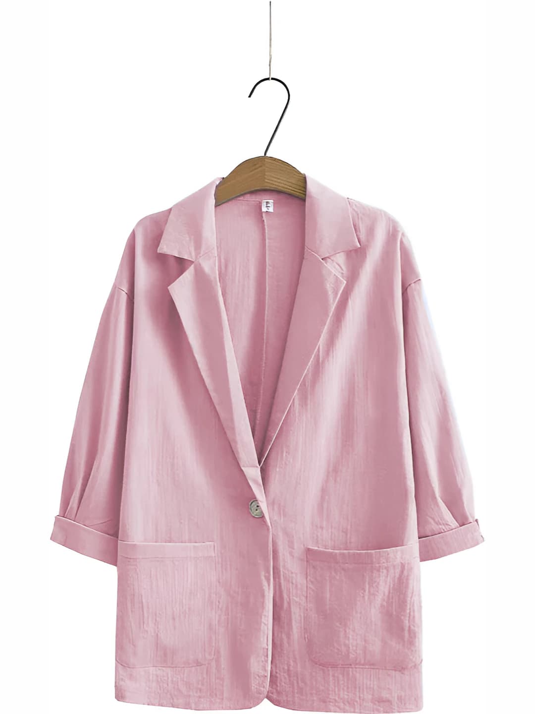 Women's solid colour plus size casual blazer set with short shorts, long sleeve, 50%–70% polyester, 2026