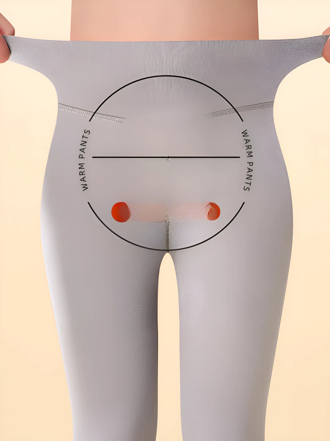 Women's lower part of thermal underwear: high waist, warm, antibacterial, tummy control, seamless, solid colour, plus size