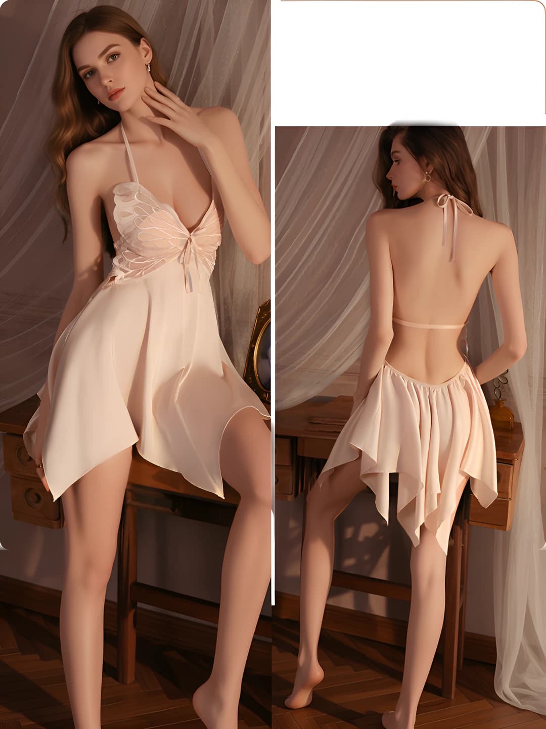 P3945 Apricot Pink (Pajama Set)