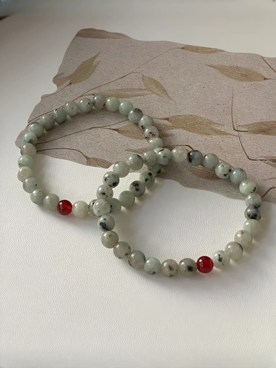 Women's handcrafted zebra stone geometric bracelet in new Chinese style