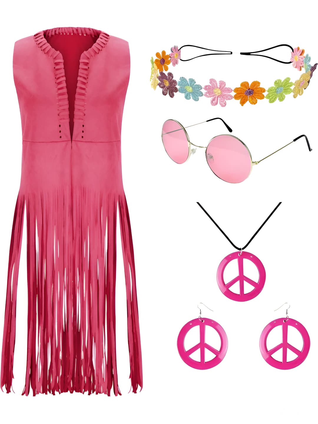 Rose red with accessories