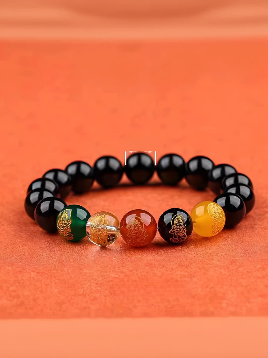 Qora obsidian besh yo'l xudosi 10mm